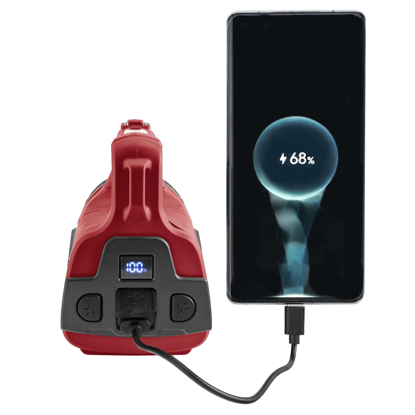 Ladattava työvalo/hakuvalo, 1300 + 300 lumen, powerbank, BB-R6007