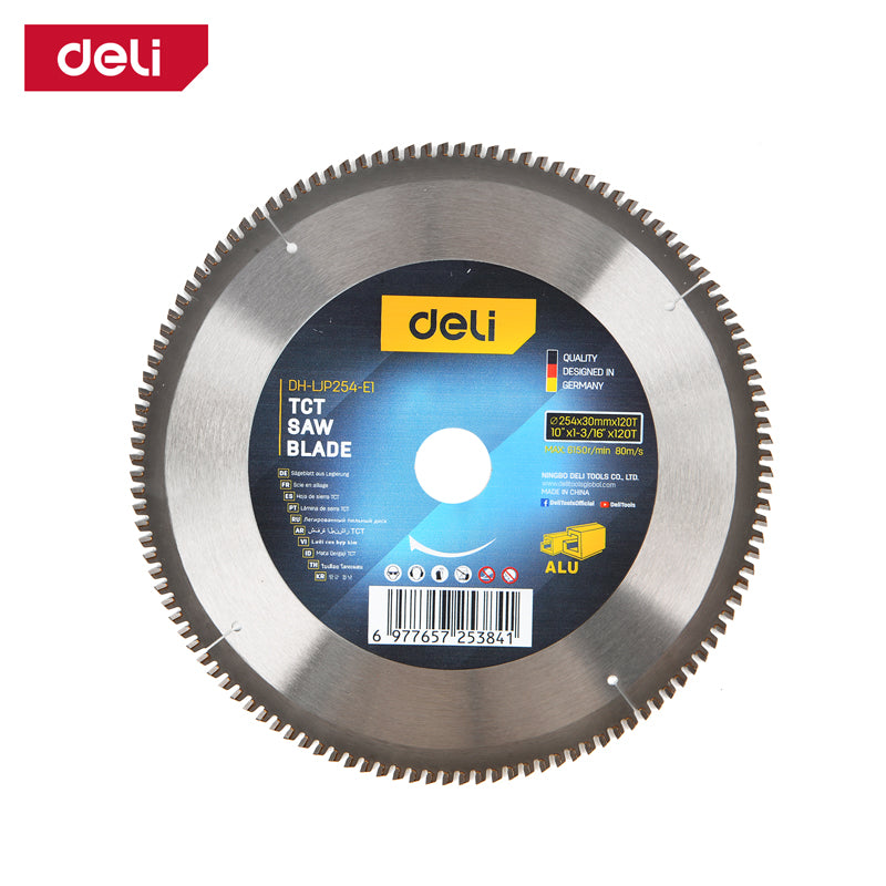 Deli Tools TCT-sahanterä alumiinille 254 × 30 mm | 120T