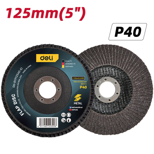 Deli Tools lamellilaikka 125 mm P40