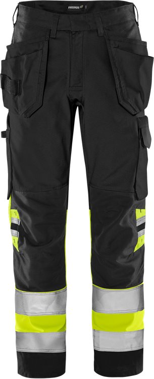 Fristads High vis Green rakentajan housut LK 1 2640 GPLU