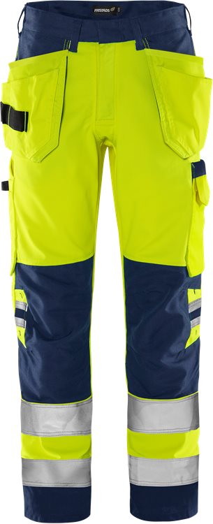 Fristads High vis Green rakentajan housut LK 2 2641 GPLU