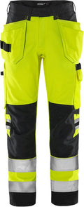 Fristads High vis Green rakentajan housut LK 2 2641 GPLU