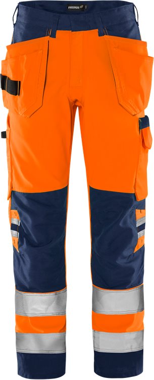 Fristads High vis Green rakentajan housut LK 2 2641 GPLU