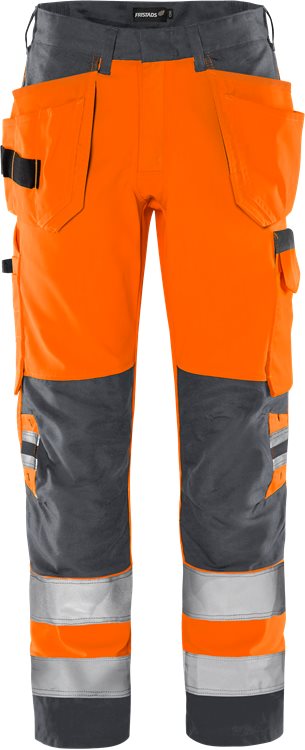 Fristads High vis Green rakentajan housut LK 2 2641 GPLU