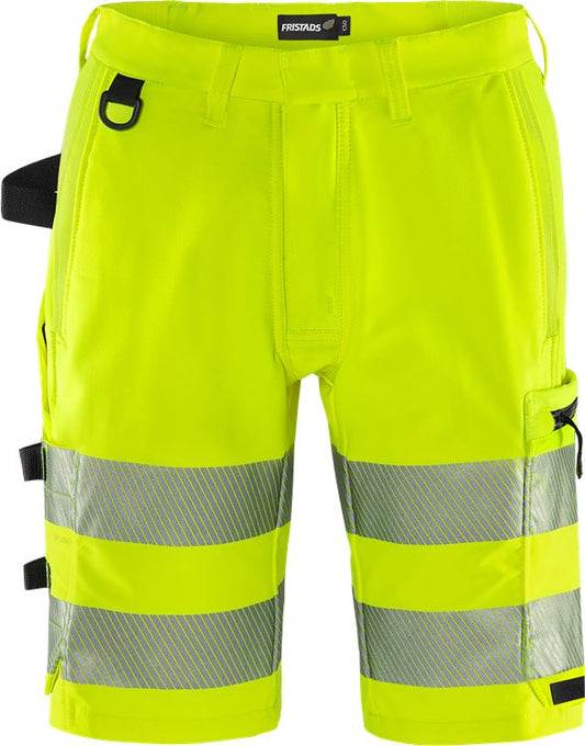 Fristads High vis Green stretch shortsit lk 2 2648 GSTP