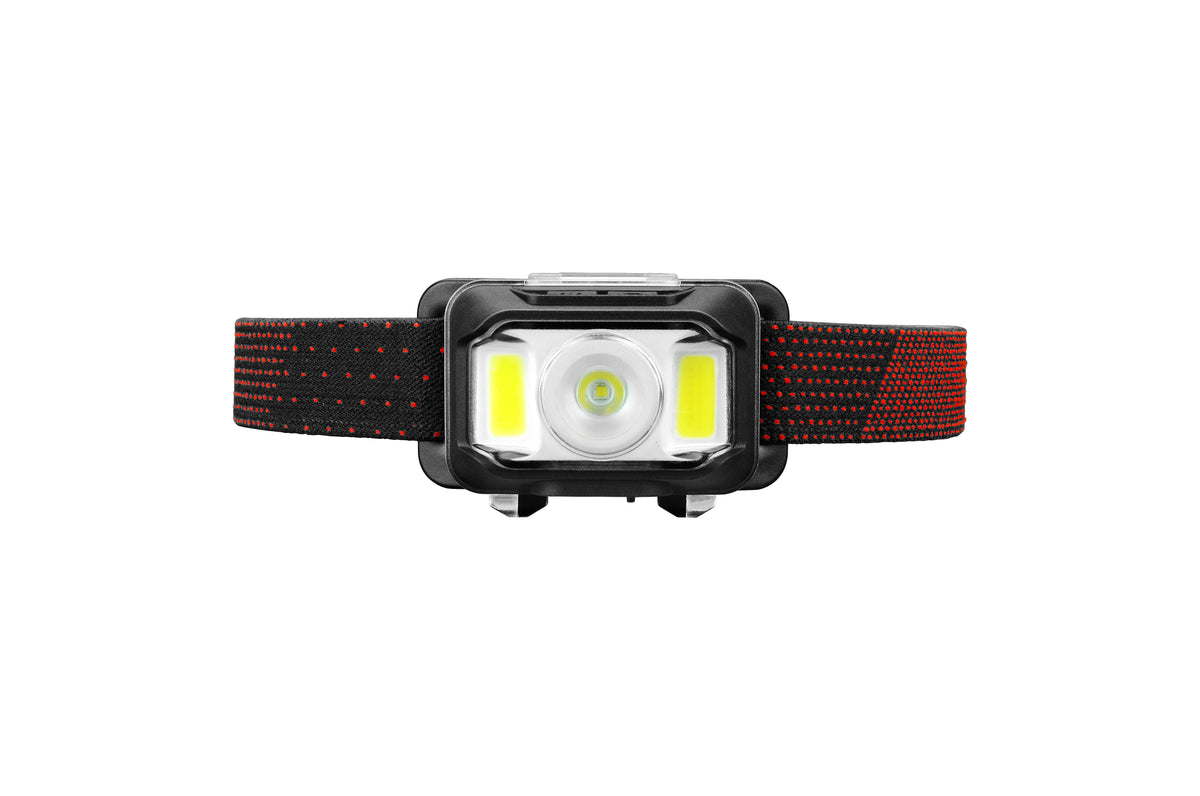 Ladattava HZ otsalamppu, 600 lumen, valkoinen/punainen valo, T607