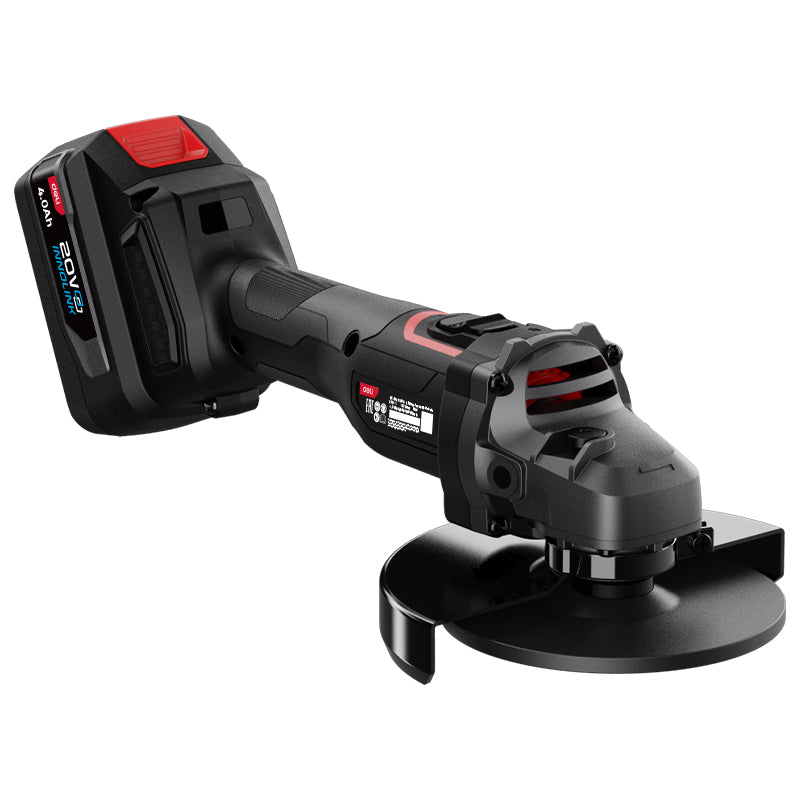 Deli Tools 20V kulmahiomakone 115mm (sisältää 2*4,0Ah akut sekä laturin)
