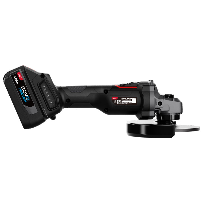 Deli Tools 20V kulmahiomakone 115mm (sisältää 2*4,0Ah akut sekä laturin)