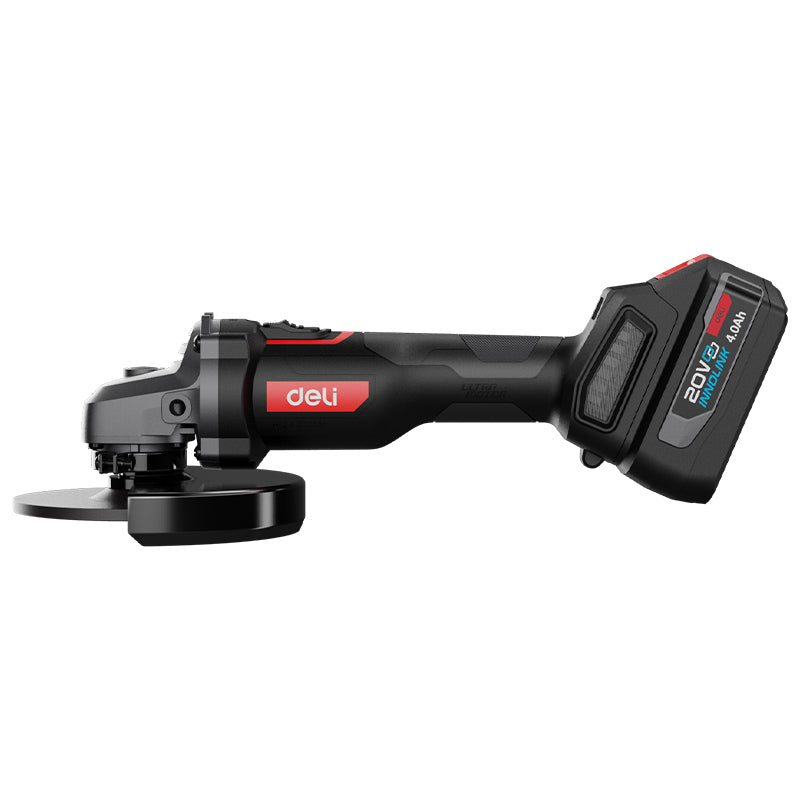 Deli Tools 20V kulmahiomakone 115mm (sisältää 2*4,0Ah akut sekä laturin)