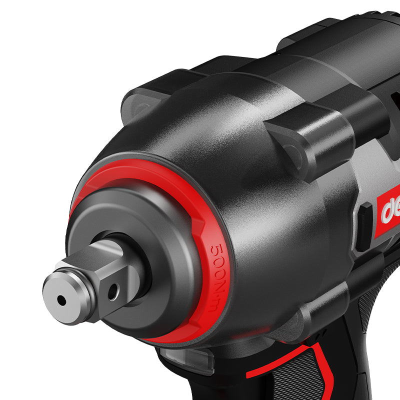 Deli Tools 20V iskevä mutterinväännin 500 Nm (sisältää 2*4,0 Ah akut + laturin)