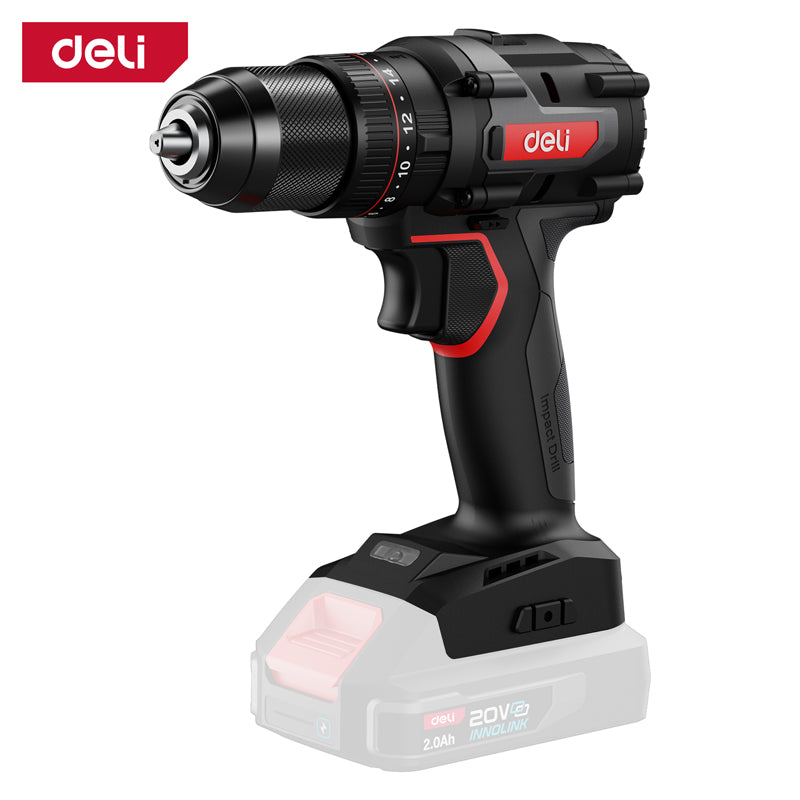 Deli Tools akkuiskuporakone runko 20 V | 70 Nm