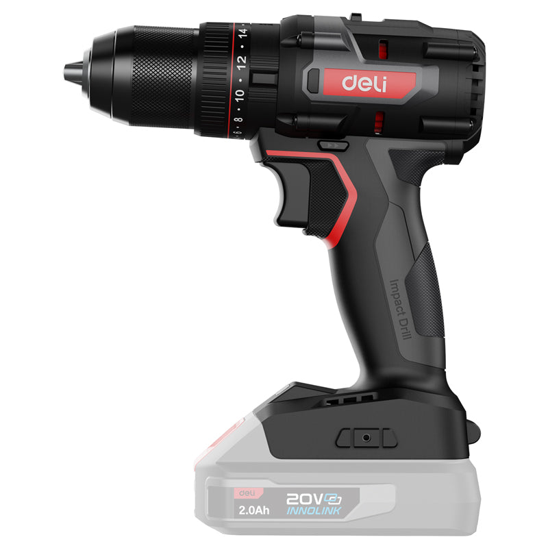 Deli Tools akkuiskuporakone runko 20 V | 70 Nm