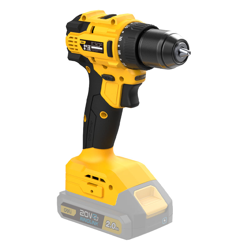 Deli Tools akkuporakone runko 20 V | 45 Nm