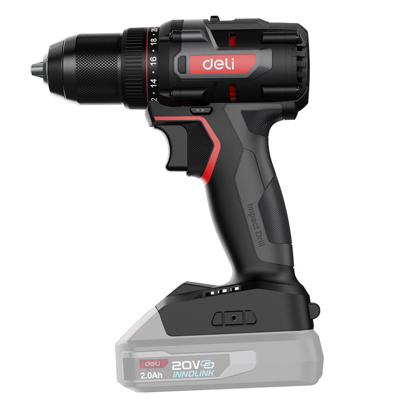 Deli Tools akkuporakone runko20 V | 70 Nm
