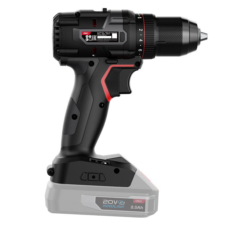 Deli Tools akkuporakone runko20 V | 70 Nm