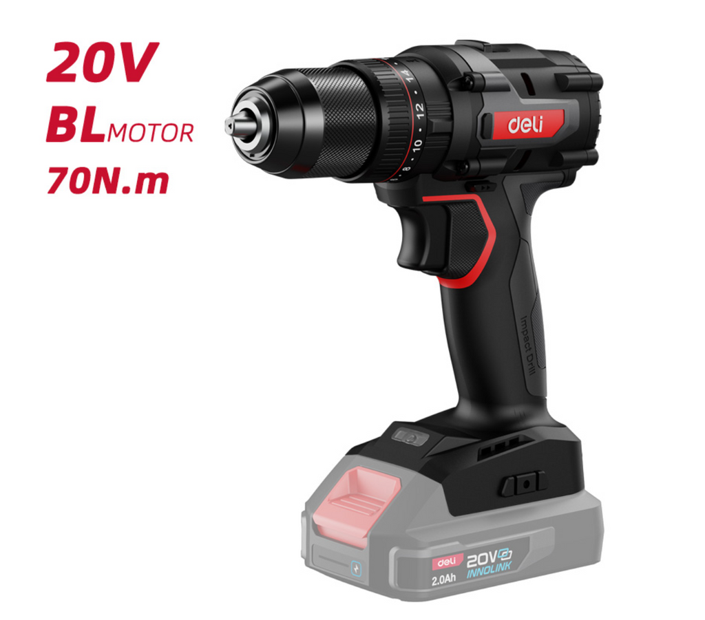 Deli 20V Iskevä ruuvinväännin 70Nm (runko)