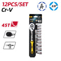Deli Tools hylsyavainsarja 12 kpl
