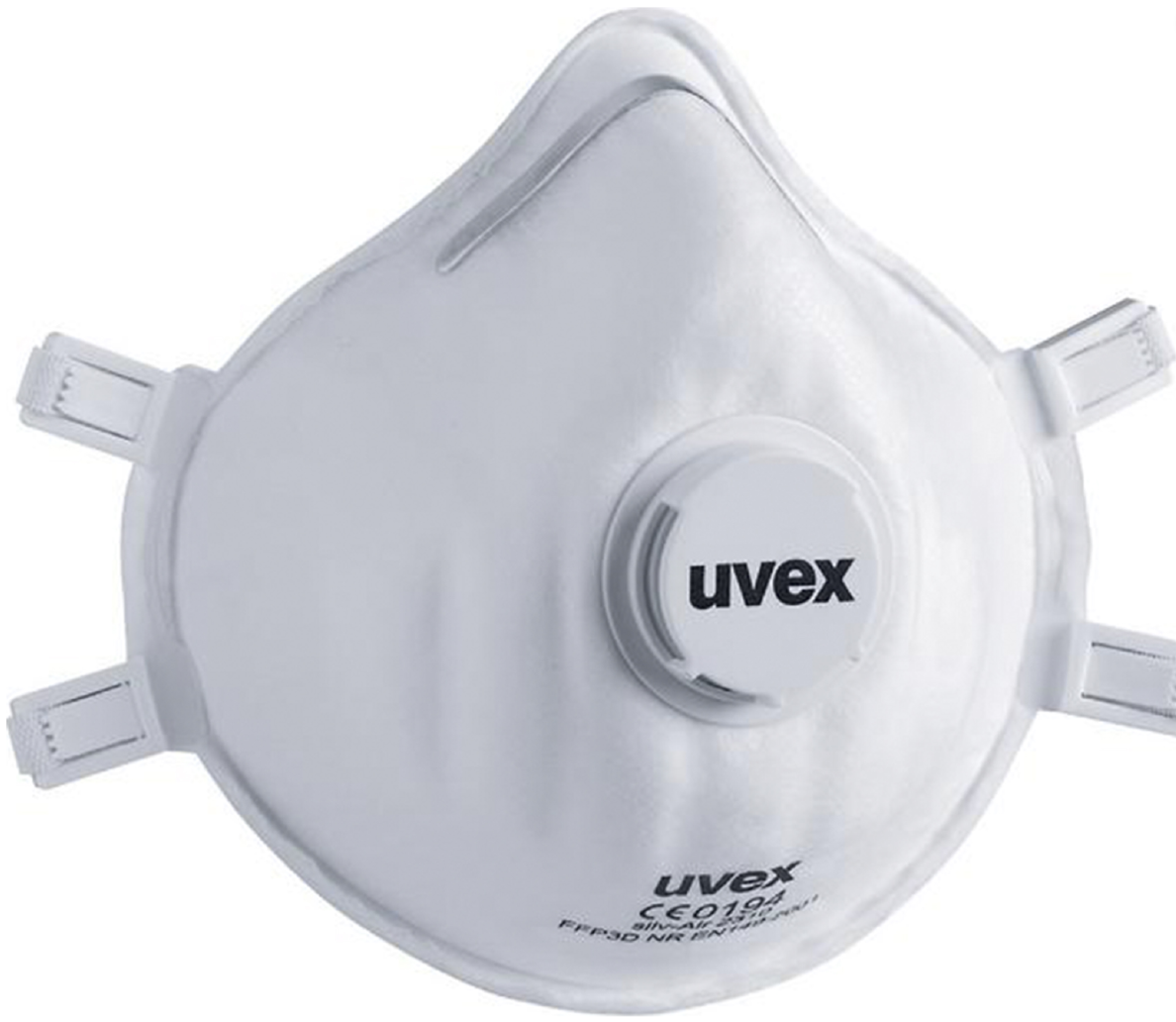 Kertakäyttö hengityssuojain, Uvex Silv-Air 2312 FFP3, kapea kasvon leveys. 3kpl per paketti!