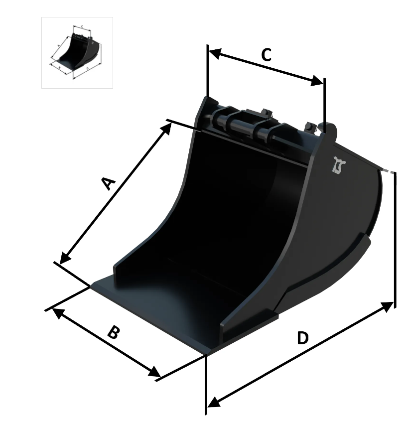 Turasteel Kuokkakauha 2000 huulilevyllä NTP40