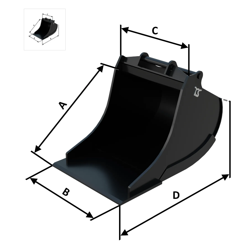 Turasteel Kuokkakauha 1500 litraa huulilevyllä S70
