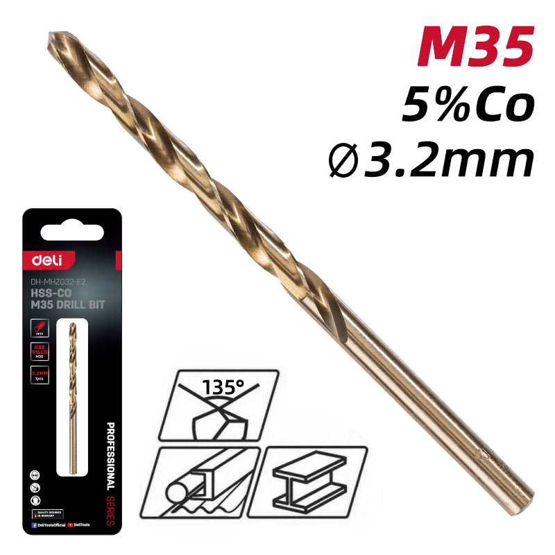 Deli Tools metalliporanterä 3,2 mm
