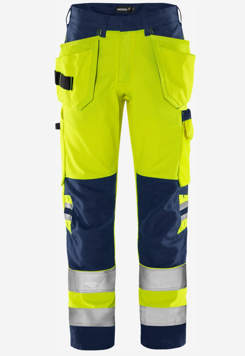 Fristads High vis Green rakentajan housut LK 2 2641 GPLU