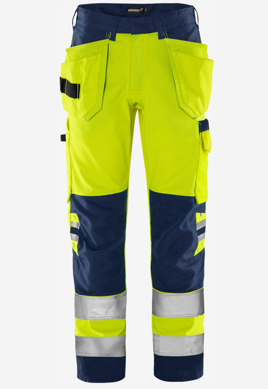 Fristads High vis Green rakentajan housut LK 2 2641 GPLU