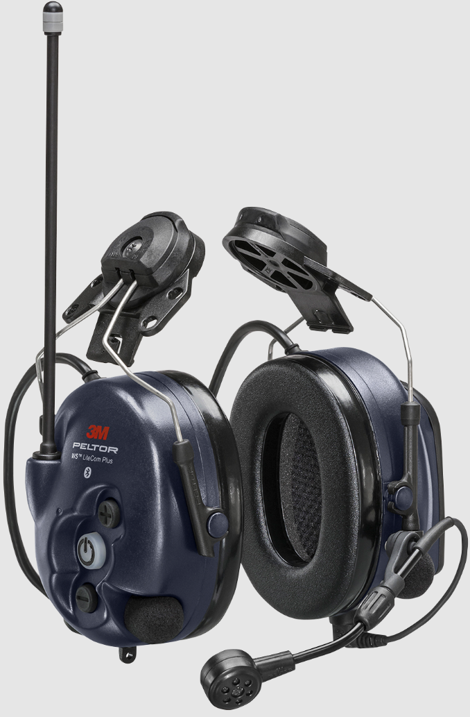 Radiokuulosuojain 3M Peltor WS LiteCom Plus 446 MHz kypäräkiinnityksellä (bluetooth)