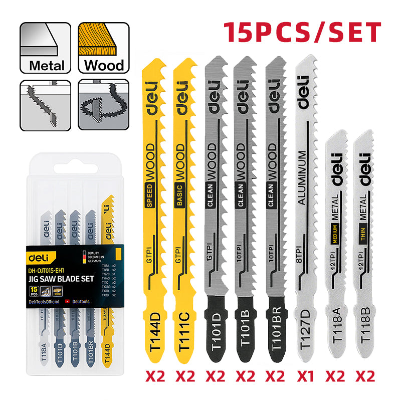 Deli Tools pistosahanterä 15 kpl