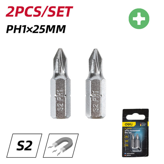 Deli Tools ruuvauskärjet 2 kpl PH1 25 mm