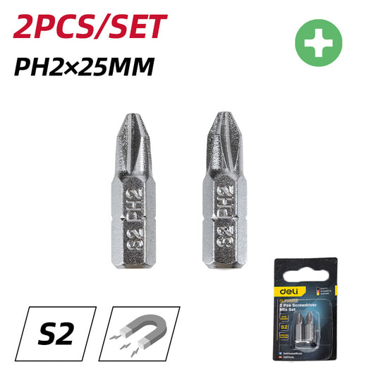 Deli Tools ruuvauskärjet 2 kpl PH2 25 mm