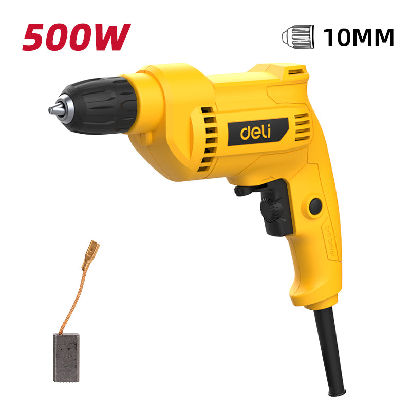 Deli Tools sähköporakone pikaistukalla 500 W | 10 mm