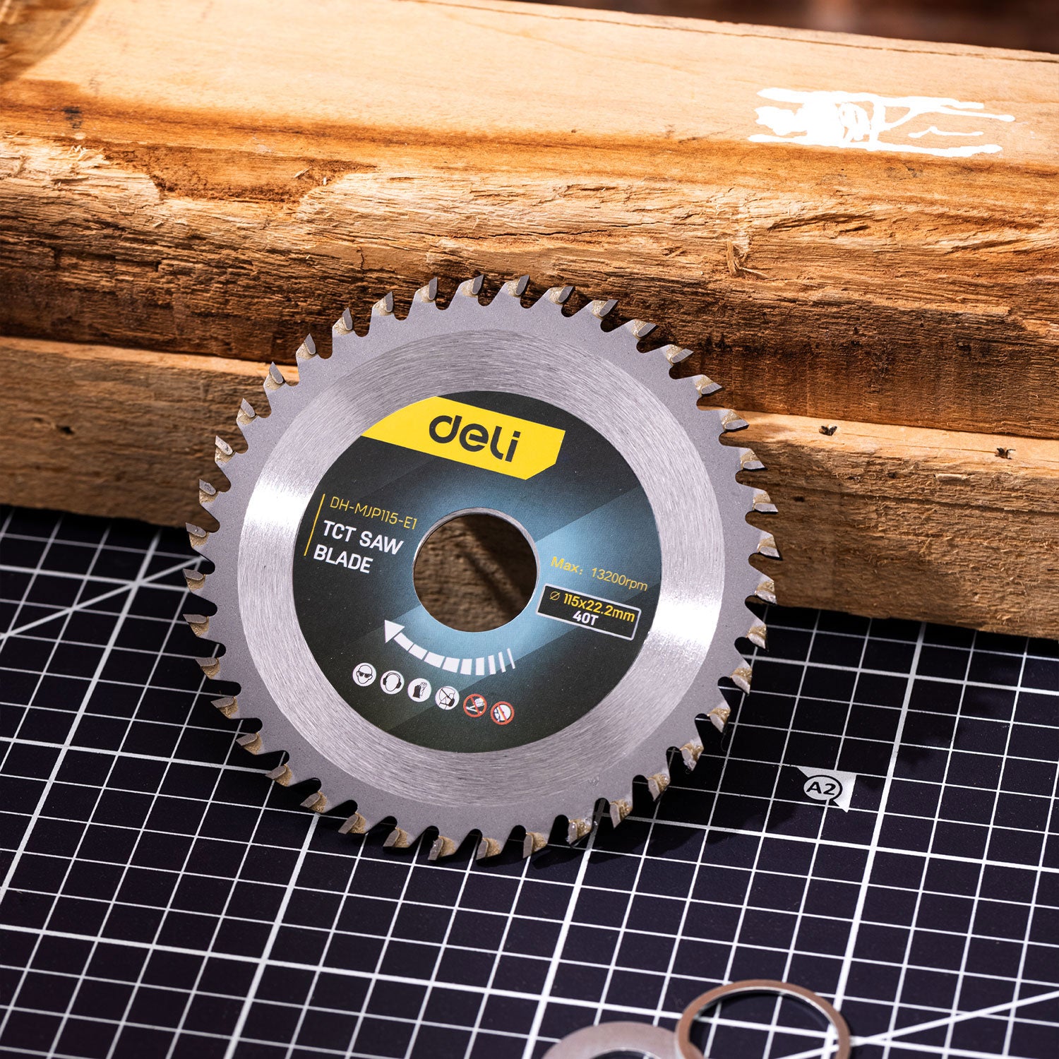 Deli Tools TCT-sahanterä 115 x 22,2 mm, 40 T