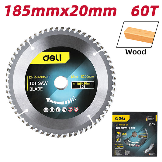 Deli Tools TCT-sahanterä 185 x 20 mm 60 T