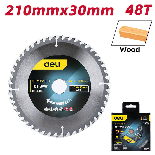 Deli Tools TCT-sahanterä 210 x 30 mm 48 T