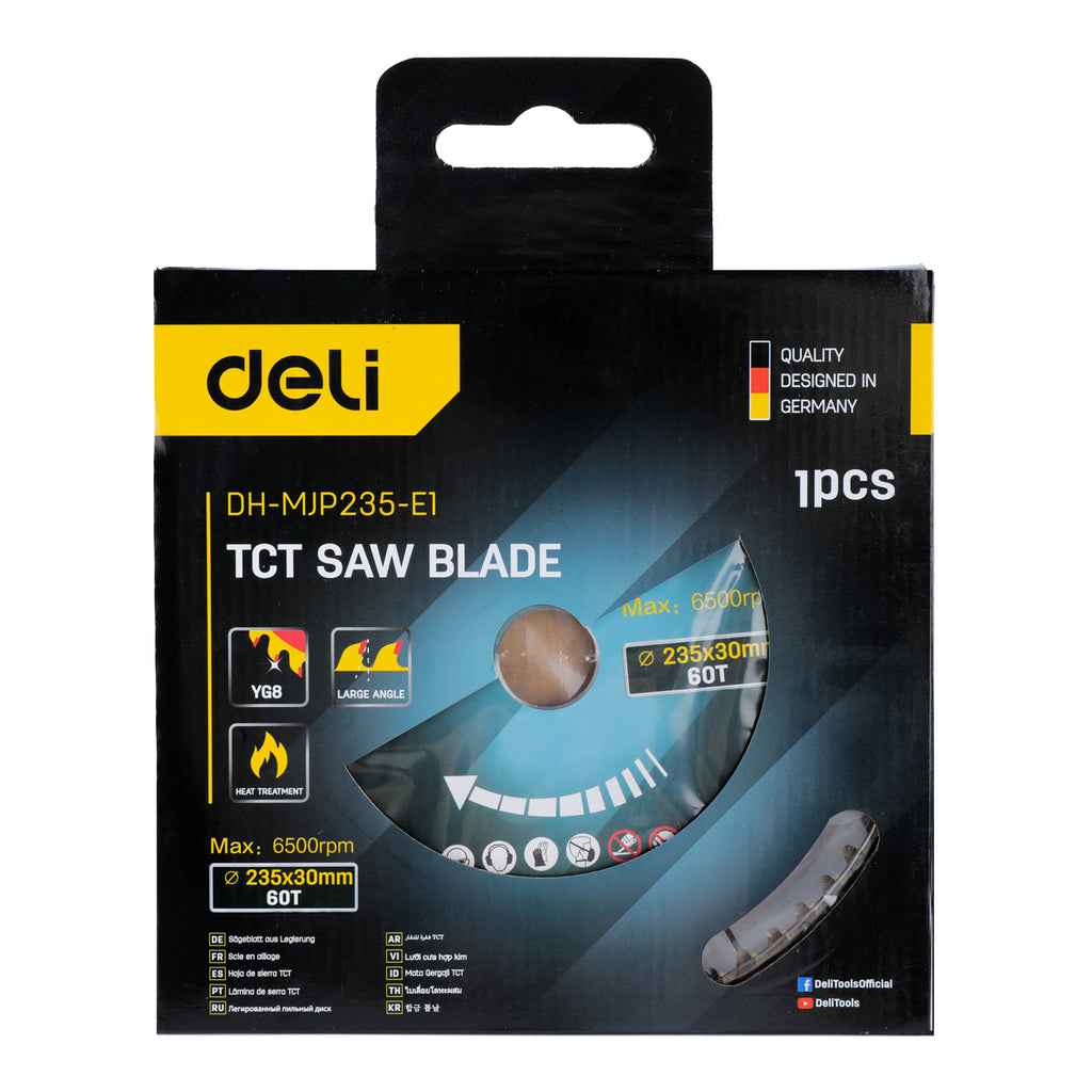Deli Tools TCT-sahanterä 235 x 30 mm 60 T
