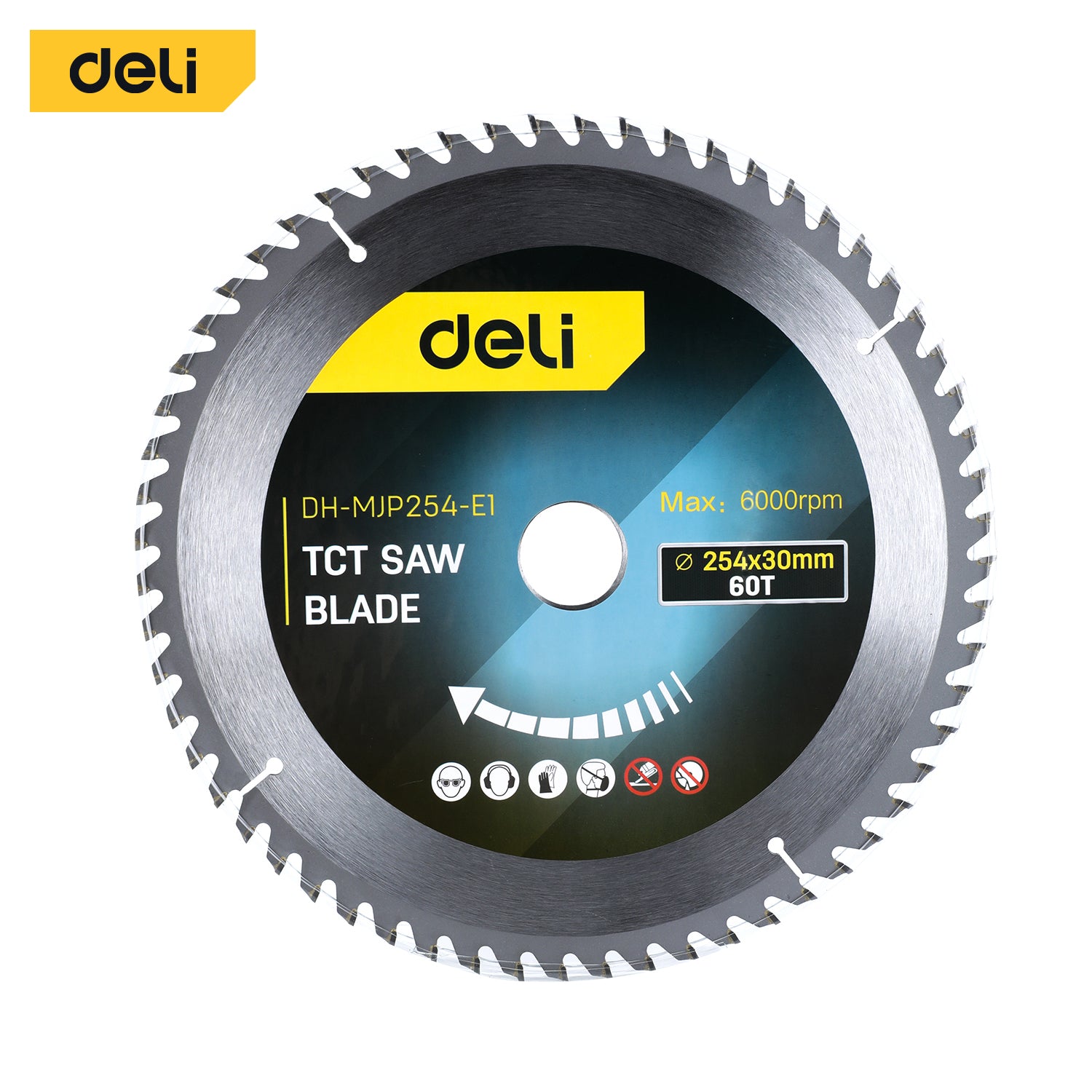 Deli Tools TCT-sahanterä 254 x 30 mm 60 T