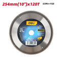 Deli Tools TCT-sahanterä alumiinille 254 × 30 mm | 120T