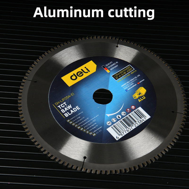 Deli Tools TCT-sahanterä alumiinille 254 × 30 mm | 120T